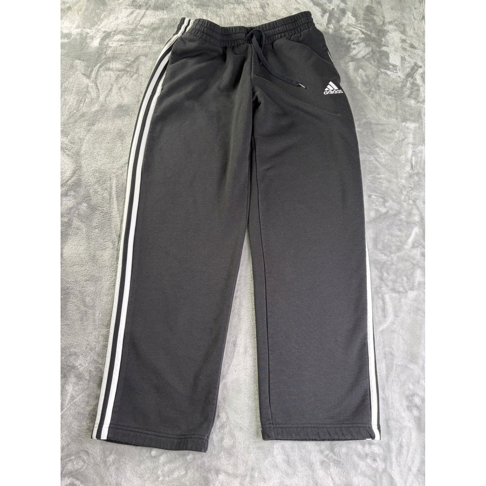 adidas Essentials 3-Stripes Men's Pants L Black Embroidered Logo Fleece Men